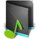 Music Folder Alta Black icon